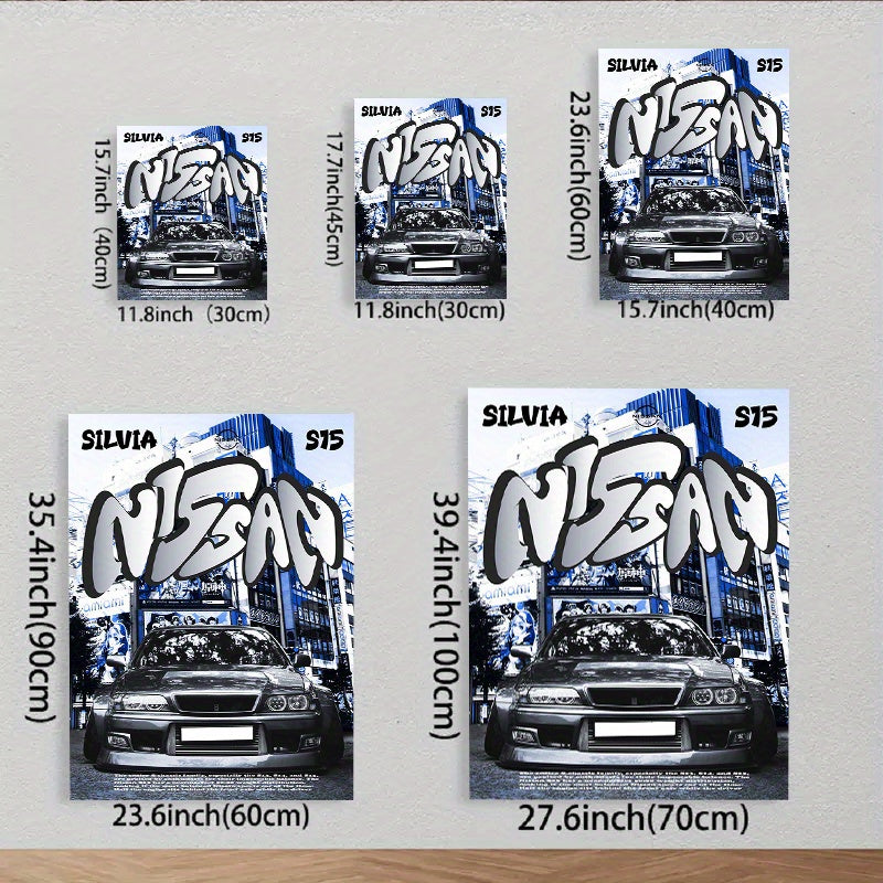 🚗 Póster Canvas Silvia S15 – Arte Automotriz Street Style 🖼️