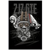 Póster en Lienzo sin Marco 30×45 cm – Arte del Motor 2JZ-GTE en Blanco y Negro | Decoración Moderna para Amantes de los Autos | Regalo Ideal para Hogar u Oficina