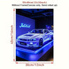 🚗💡 Neon Sports Car Canvas Poster | Arte Moderno Sin Marco 🖼️ | Decor Retro-Clásico y Vibrante ⚡ | Ideal Sala, Oficina, Dormitorio o Cocina 🏠✨