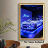 🚗💡 Neon Sports Car Canvas Poster | Arte Moderno Sin Marco 🖼️ | Decor Retro-Clásico y Vibrante ⚡ | Ideal Sala, Oficina, Dormitorio o Cocina 🏠✨