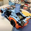 ¡La Carrera Comienza! Supercar GT3 RS Naranja & Azul – Set de 1400 Bloques | Diseño Deportivo 1:10 con Alerón Alto y Estilo Futurista