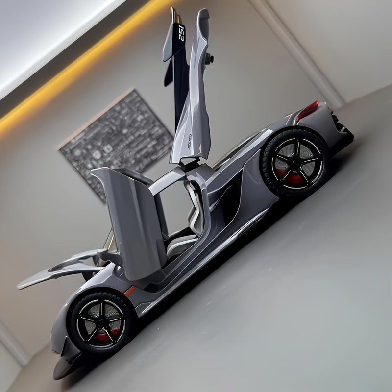 🏁 Maqueta Koenigsegg 1:22 Gris – ¡Puertas, Maletero y Capó Abatibles! | Realismo y Estilo de Superdeportivo