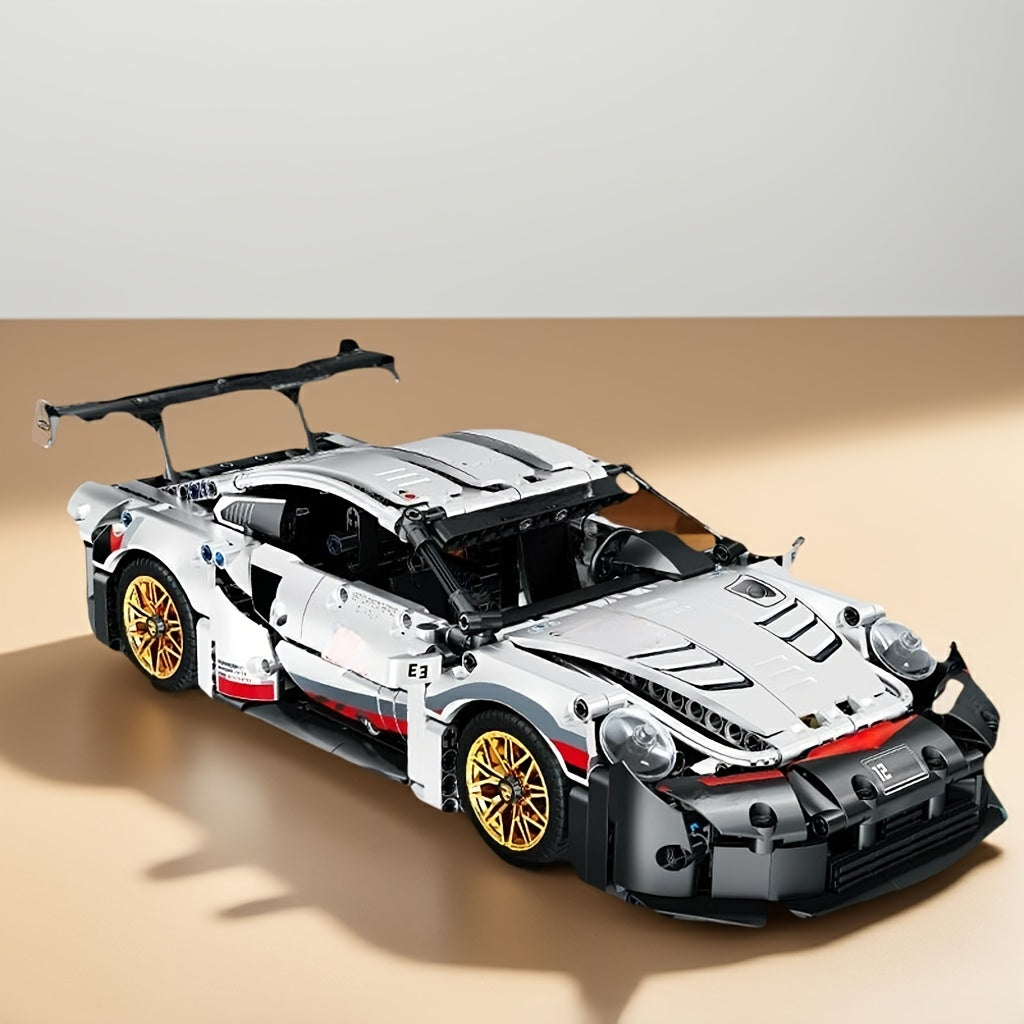 GT3 RS Naranja y Azul – Set de 1350 Bloques de Construcción | Súper Auto Deportivo con Puertas, Capó y Motor Funcionales | Réplica de Carreras de Gran Escala