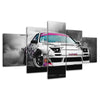 🚗💨 Set de 5 Pósters Canvas de Drifting | Autos Deportivos en Blanco y Negro 🖤⚪ | Arte Sin Marco con Movimiento Intenso 🖼️ | Decoración de Pared para Sala, Oficina o Garage 🏠✨
