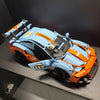 ¡La Carrera Comienza! Supercar GT3 RS Naranja & Azul – Set de 1400 Bloques | Diseño Deportivo 1:10 con Alerón Alto y Estilo Futurista