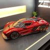 🔥 1:24 Scale Red & Black Sports Car Model – Edición Carbon Fiber 🔥