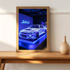 🚗💡 Neon Sports Car Canvas Poster | Arte Moderno Sin Marco 🖼️ | Decor Retro-Clásico y Vibrante ⚡ | Ideal Sala, Oficina, Dormitorio o Cocina 🏠✨