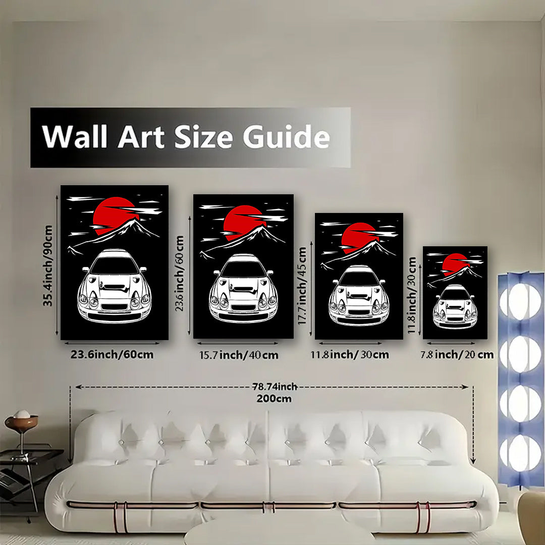 🚗💥 Celica GT4 Anime Racing Poster | Arte Estilo Manga Japonés 🇯🇵 | Canvas Print Sin Marco 🖼️✨ | Decoración para Sala, Oficina y Dormitorio