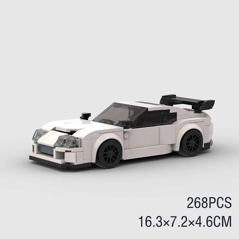 🎄 MOC F1 City Supercar Building Blocks – R34, RX-7, MK4 Supra | Regalo Navideño para Niños