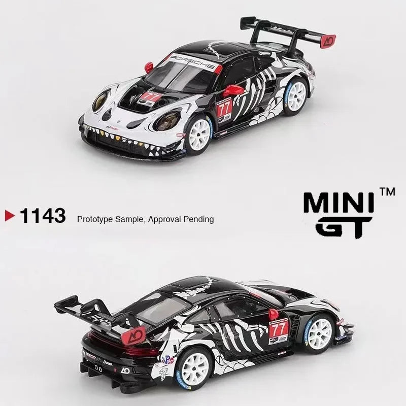 🏁 MINIGT 1:64 Porsche 911 GT3 R AORacing “REXY” Skeleton Car #77 – Petit LeMans 2025 🏁
