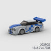 🎄 MOC F1 City Supercar Building Blocks – R34, RX-7, MK4 Supra | Regalo Navideño para Niños