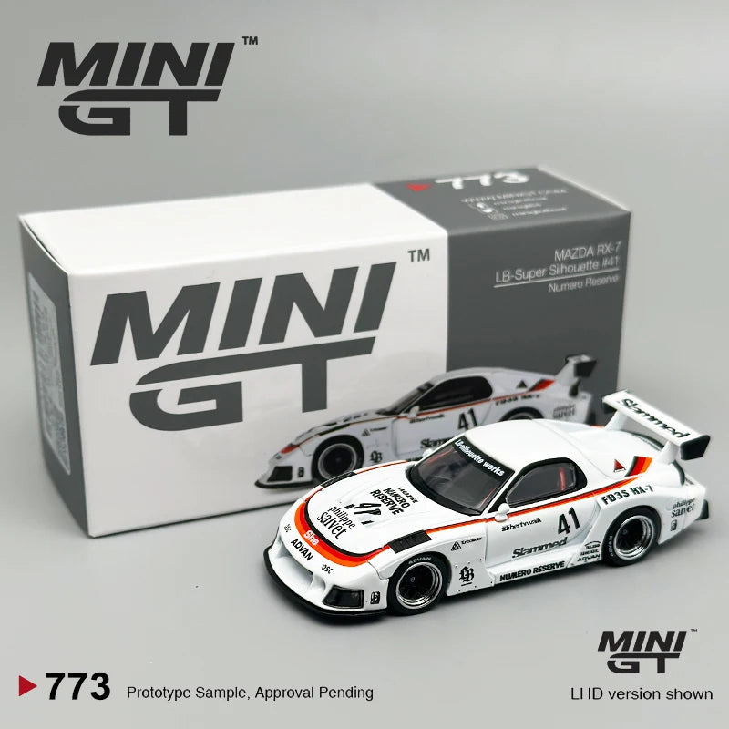 ⚡ MINIGT 1:64 Mazda RX7 LB-Super Silhouette #41 – White Edition ⚡