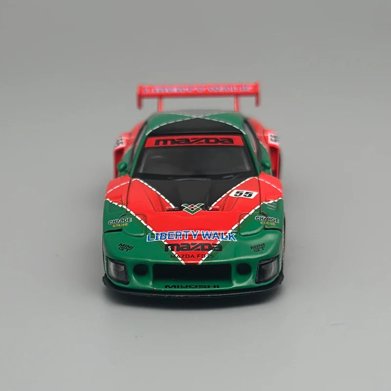 🔥 MINIGT 990 Mazda RX-7 LB-Super Silhouette 787B – 1:64 Alloy Car Model 🔥