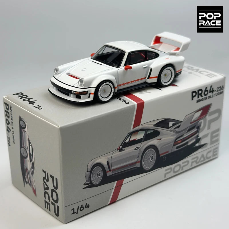 ⚡ POPRACE 1:64 Singer 911 DLS Turbo (964) – White Edition ⚡