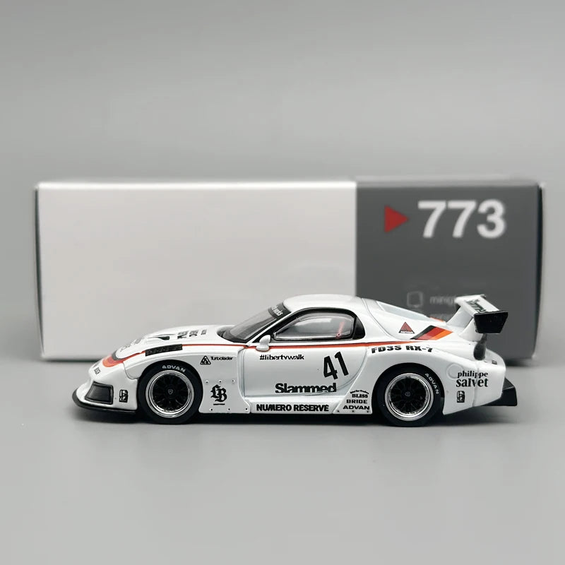 ⚡ MINIGT 1:64 Mazda RX7 LB-Super Silhouette #41 – White Edition ⚡