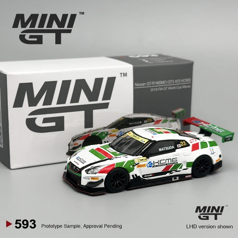 🏁 MINIGT 1:64 Nissan GTR GT3 KCMG 2018 – Alloy Car Model 🏁