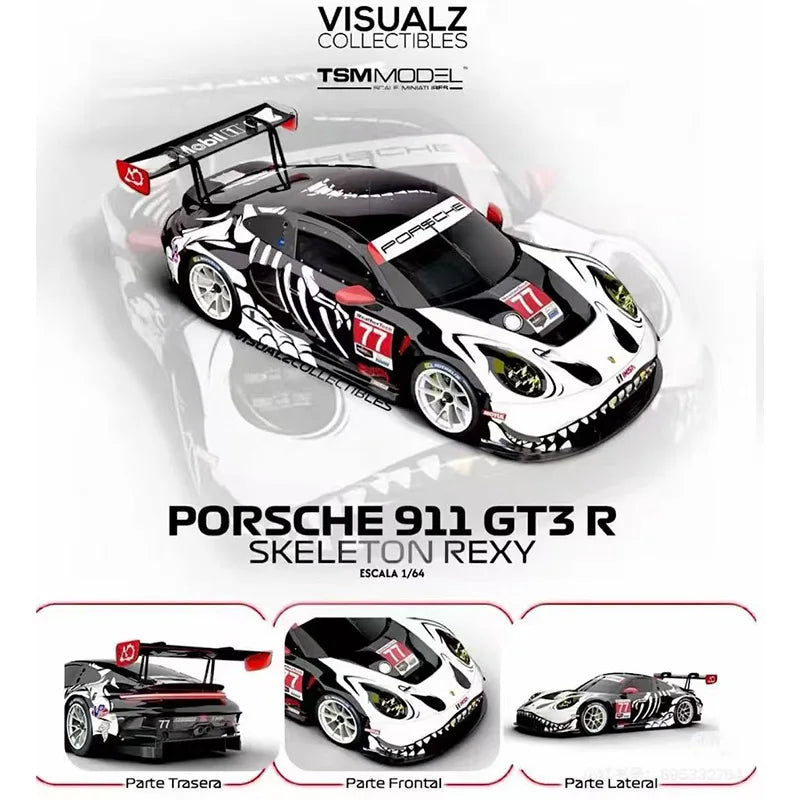 🏁 MINIGT 1:64 Porsche 911 GT3 R AORacing “REXY” Skeleton Car #77 – Petit LeMans 2025 🏁