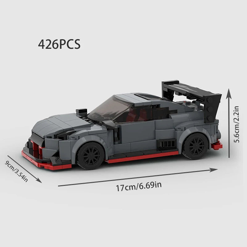 🎄 MOC F1 City Supercar Building Blocks – R34, RX-7, MK4 Supra | Regalo Navideño para Niños