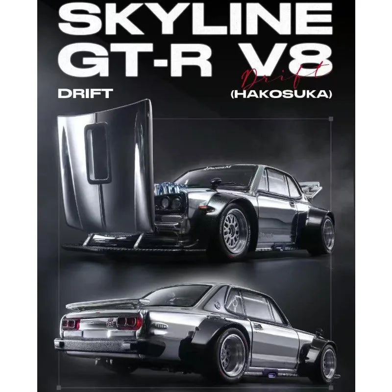 🔥 POP RACE Skyline GT-R V8 Drift & Pandem GR Yaris – Edición Limitada InWeibo 1:64 🔥