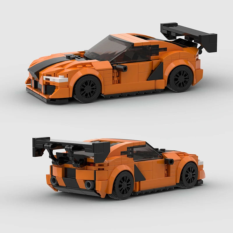 🎄 MOC F1 City Supercar Building Blocks – R34, RX-7, MK4 Supra | Regalo Navideño para Niños