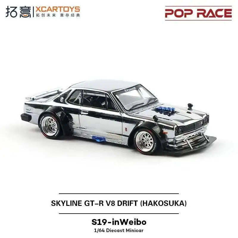 🔥 POP RACE Skyline GT-R V8 Drift & Pandem GR Yaris – Edición Limitada InWeibo 1:64 🔥