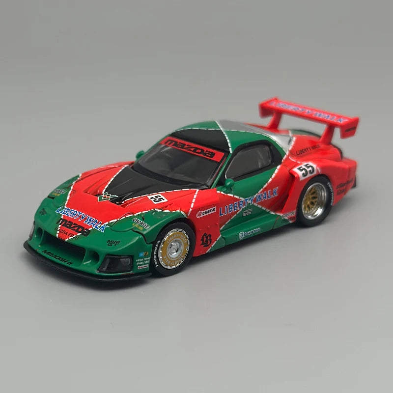 🔥 MINIGT 990 Mazda RX-7 LB-Super Silhouette 787B – 1:64 Alloy Car Model 🔥