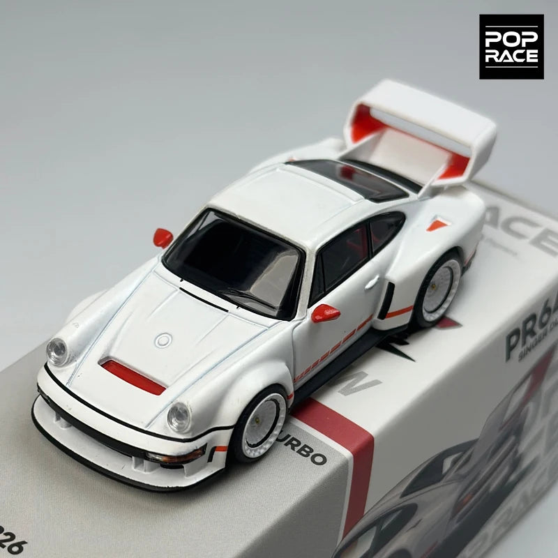 ⚡ POPRACE 1:64 Singer 911 DLS Turbo (964) – White Edition ⚡