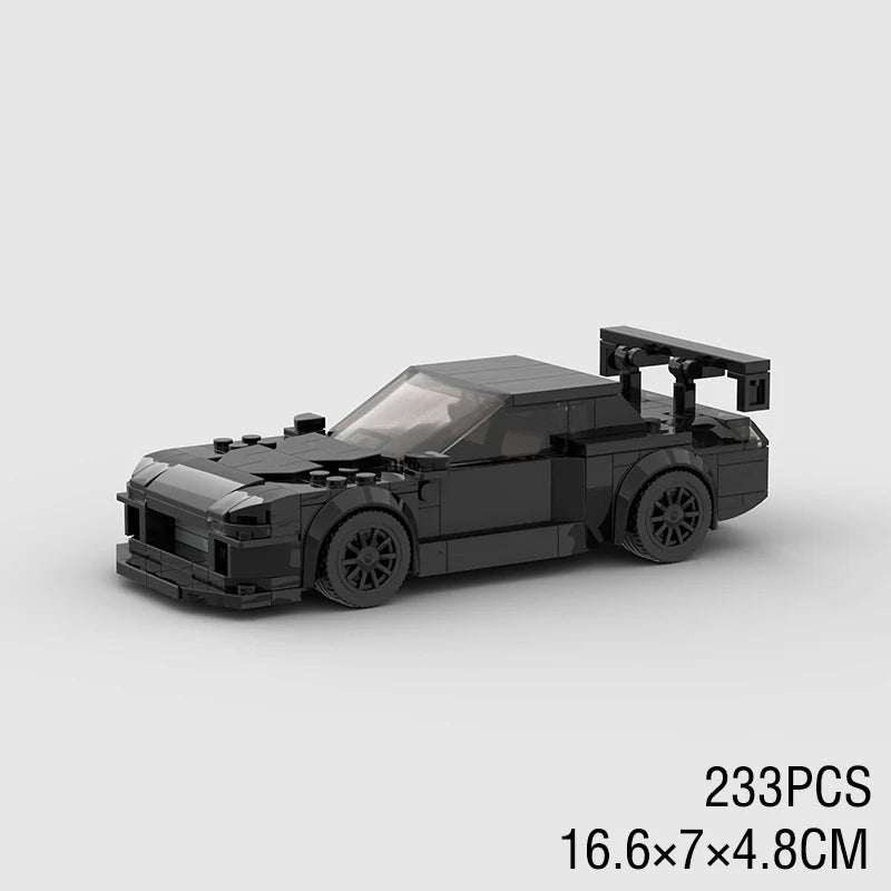 🎄 MOC F1 City Supercar Building Blocks – R34, RX-7, MK4 Supra | Regalo Navideño para Niños