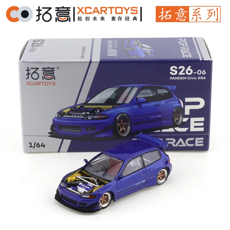 🚗 XCARTOYS POP RACE 1:64 PANDEM Civic EG6 – Metallic Edition 🚗