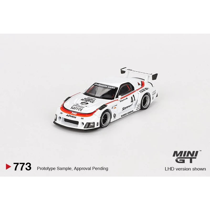 ⚡ MINIGT 1:64 Mazda RX7 LB-Super Silhouette #41 – White Edition ⚡