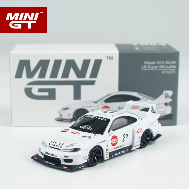 🔥 MINIGT 1:64 Nissan LB-Super Silhouette S15 Silvia ATHLETE – White Edition 🔥