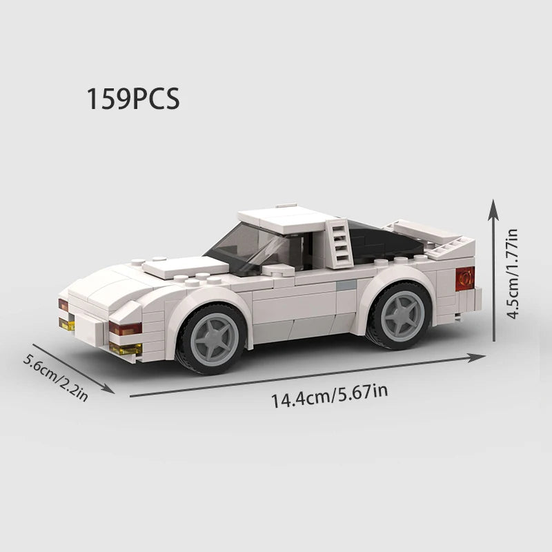 🎄 MOC F1 City Supercar Building Blocks – R34, RX-7, MK4 Supra | Regalo Navideño para Niños
