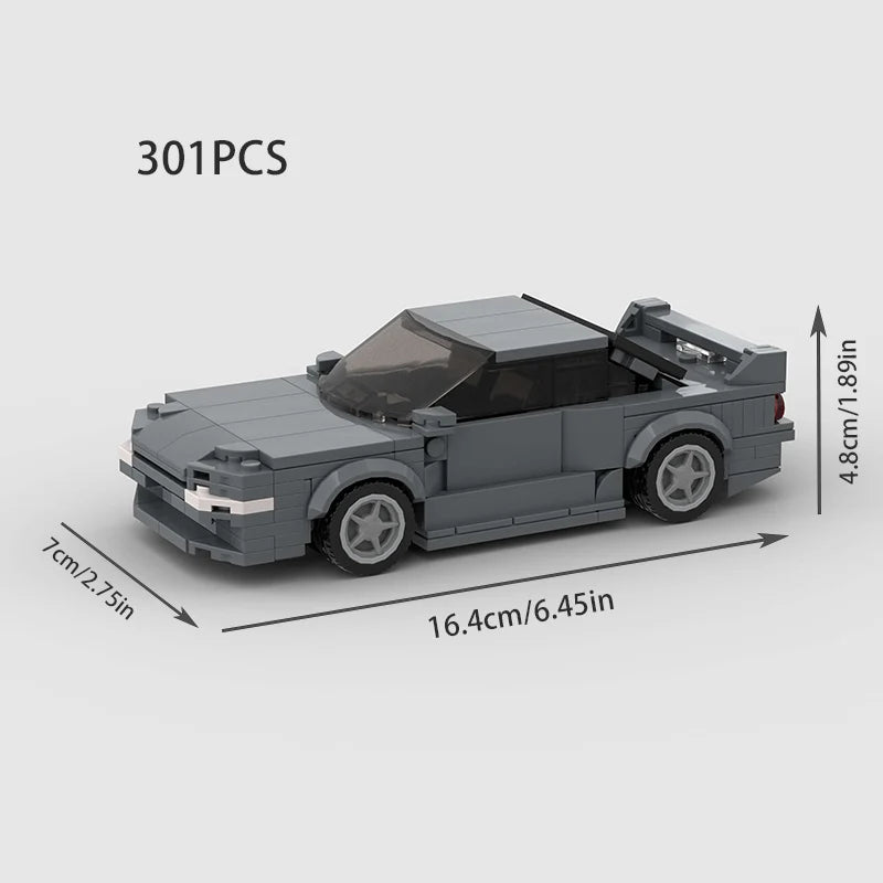 🎄 MOC F1 City Supercar Building Blocks – R34, RX-7, MK4 Supra | Regalo Navideño para Niños