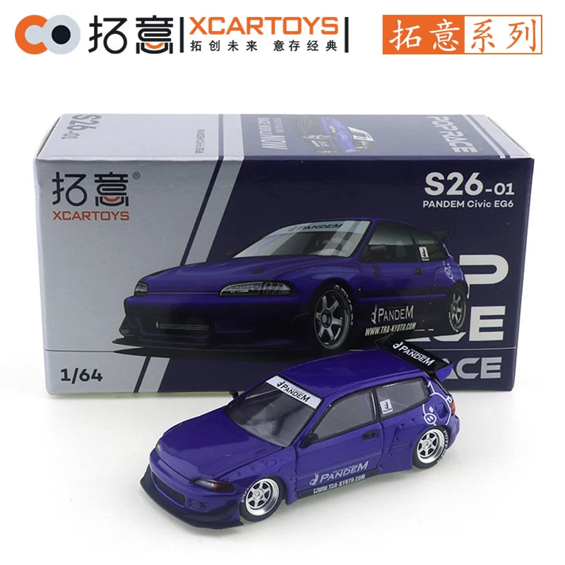 🚗 XCARTOYS POP RACE 1:64 PANDEM Civic EG6 – Metallic Edition 🚗