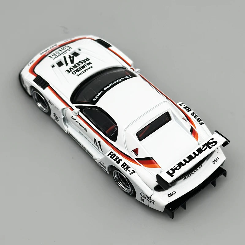 ⚡ MINIGT 1:64 Mazda RX7 LB-Super Silhouette #41 – White Edition ⚡