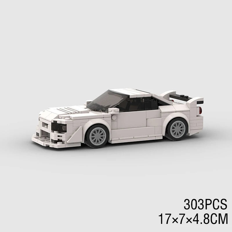 🎄 MOC F1 City Supercar Building Blocks – R34, RX-7, MK4 Supra | Regalo Navideño para Niños