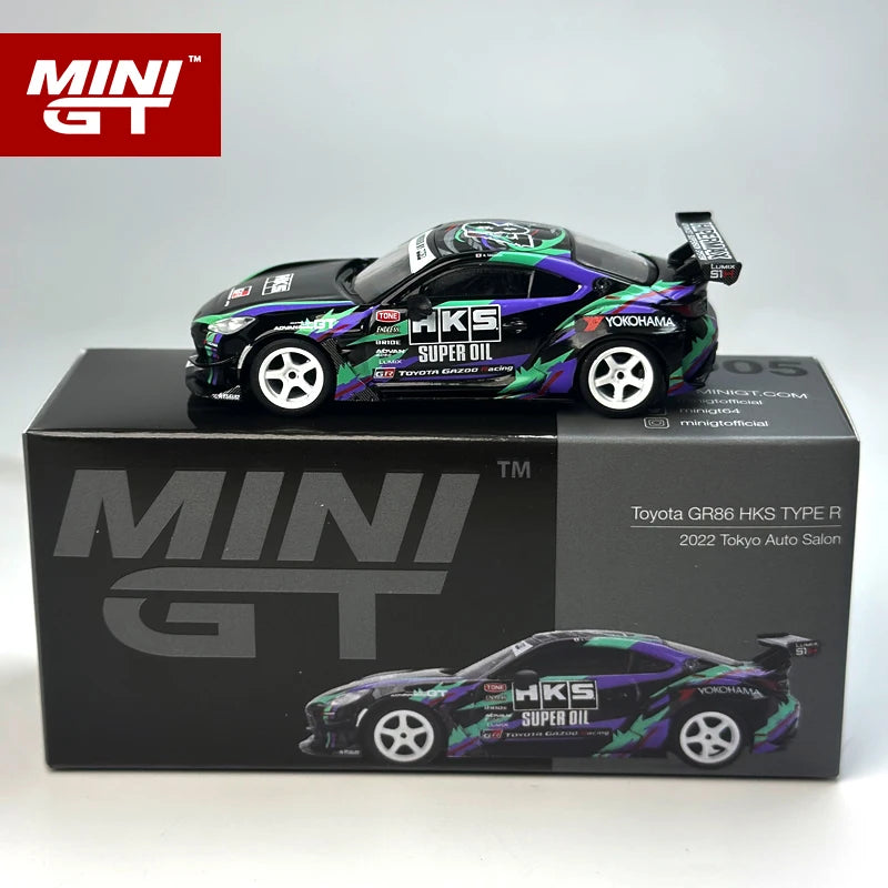 🔥 MINIGT 1:64 Toyota GR86 HKS TYPE R 2022 – Tokyo Auto Salon Edition 🔥