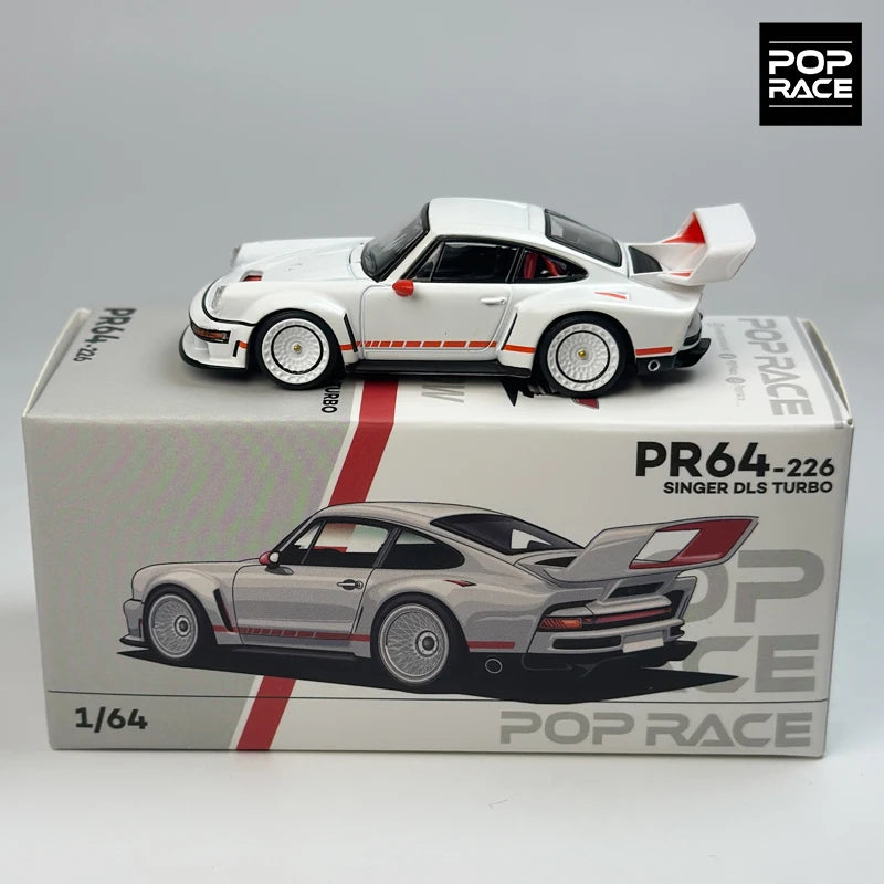⚡ POPRACE 1:64 Singer 911 DLS Turbo (964) – White Edition ⚡