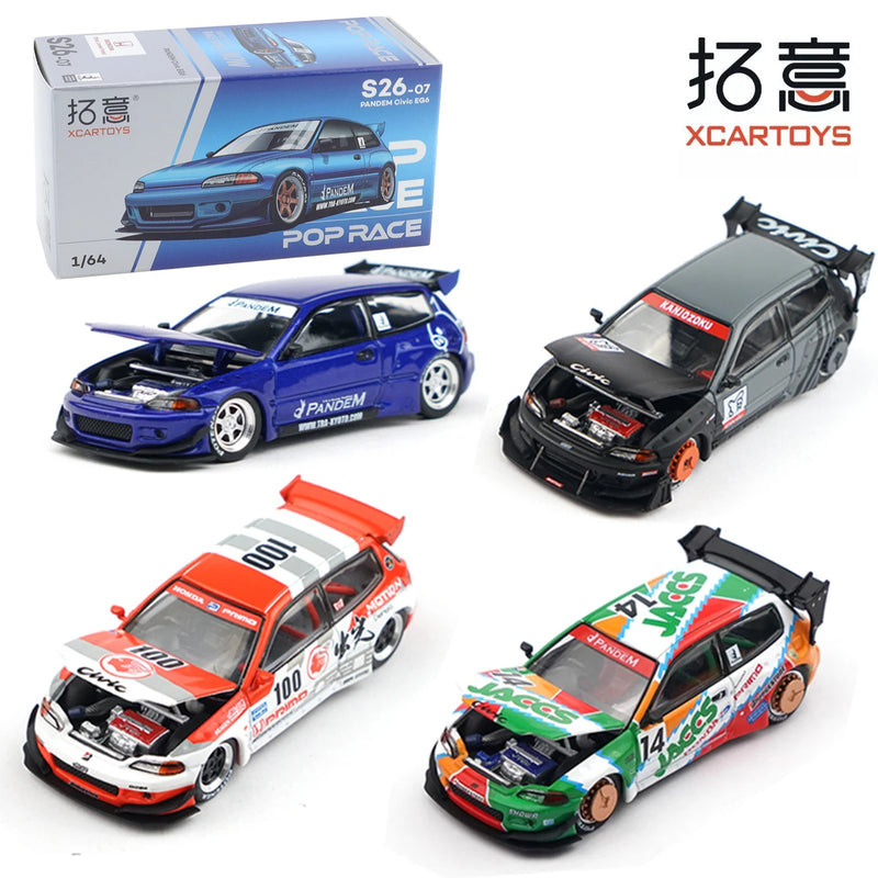 🚗 XCARTOYS POP RACE 1:64 PANDEM Civic EG6 – Metallic Edition 🚗