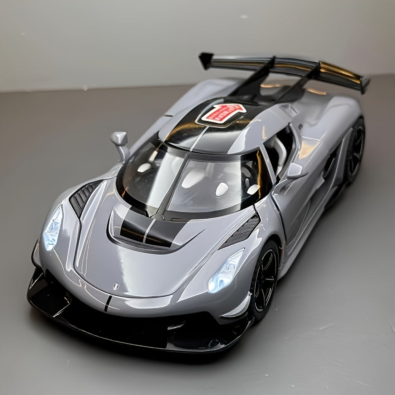 🏁 Maqueta Koenigsegg 1:22 Gris – ¡Puertas, Maletero y Capó Abatibles! | Realismo y Estilo de Superdeportivo