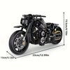 Moto Retro Negra – Set de Más de 1000 Bloques de Construcción | Diseño Clásico de Alta Calidad en ABS | Regalo Perfecto para Constructores y Coleccionistas