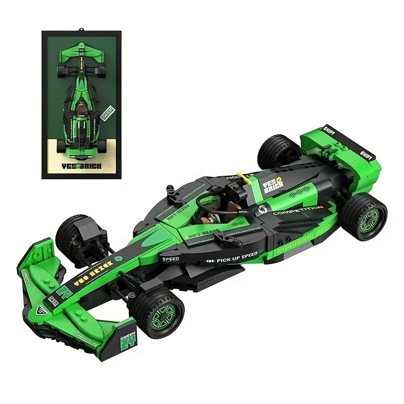 Auto de Fórmula de Bloques – Set de 1100+ Piezas | Coche de Carreras Deportivo para Armar | Regalo Ideal para Hombres, Coleccionistas y Amantes de la Velocidad