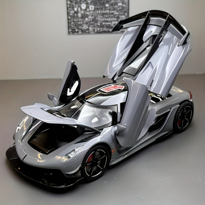 🏁 Maqueta Koenigsegg 1:22 Gris – ¡Puertas, Maletero y Capó Abatibles! | Realismo y Estilo de Superdeportivo